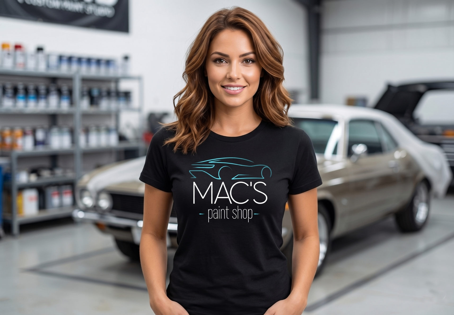 Mac's Paint Shop branded tee